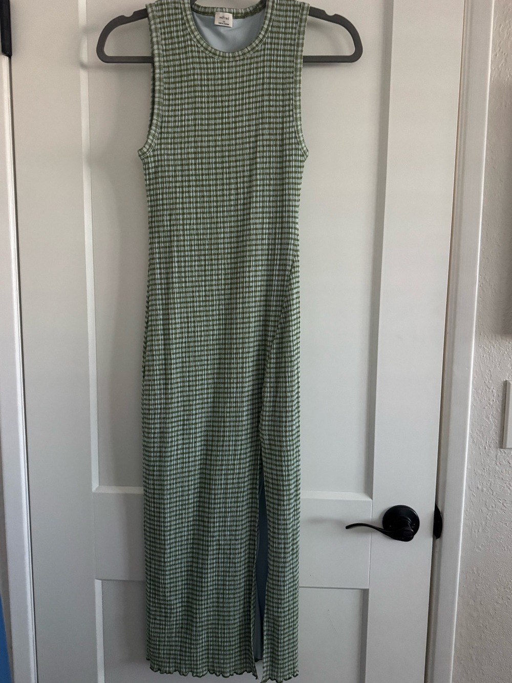 Wilfred Green Gingham Sleeveless midi Dress